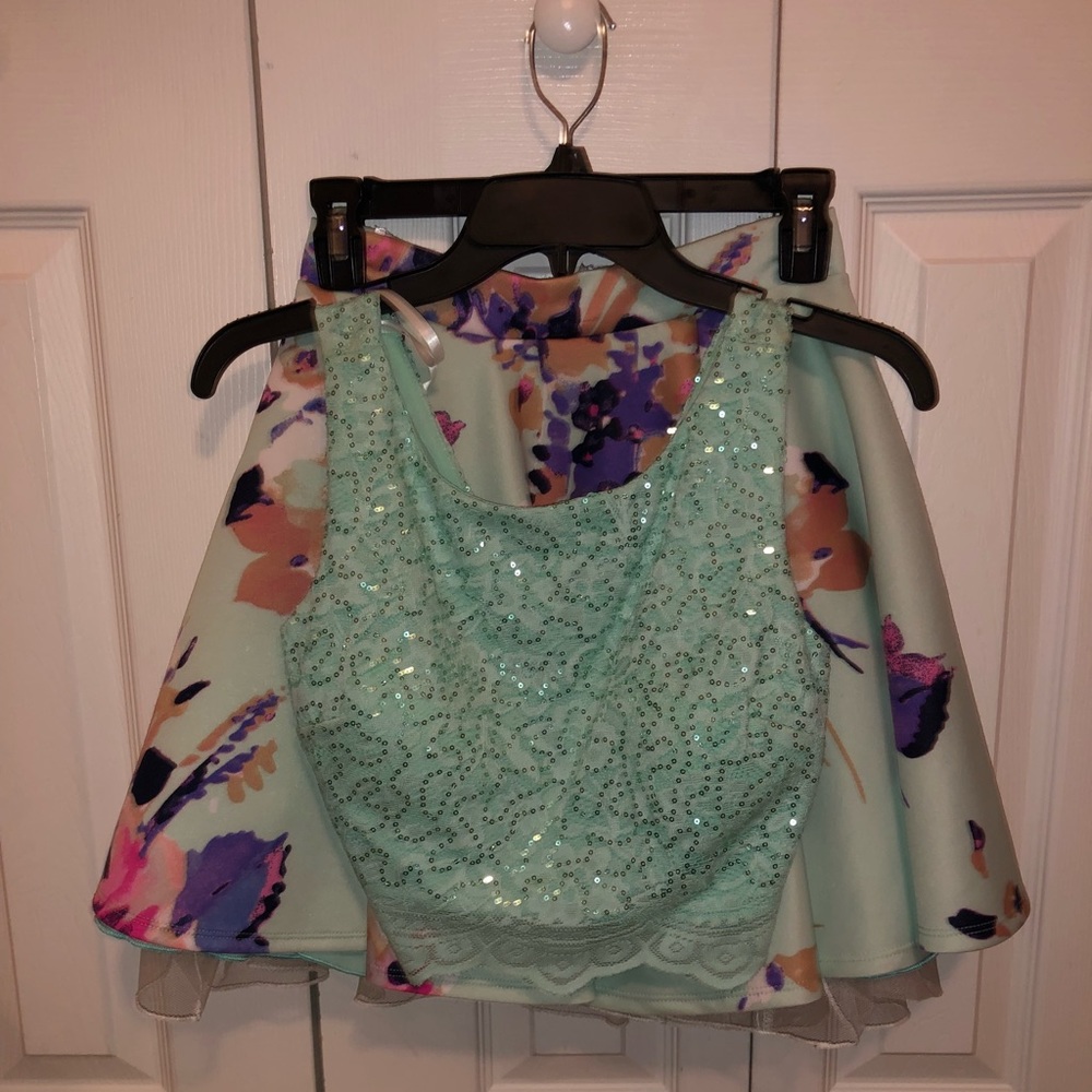 two piece homecoming dress